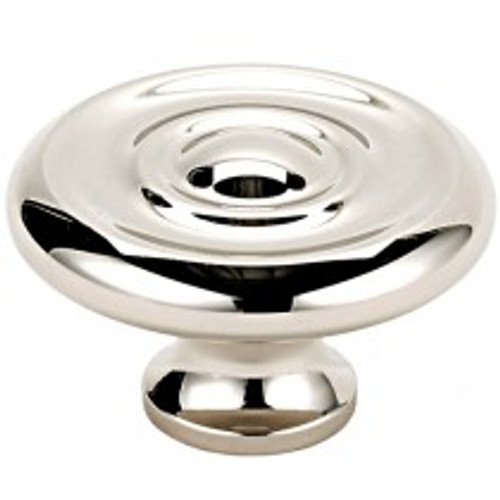 Alno, Rope, 1 3/4" Round Rim Design Knob, Polished Nickel