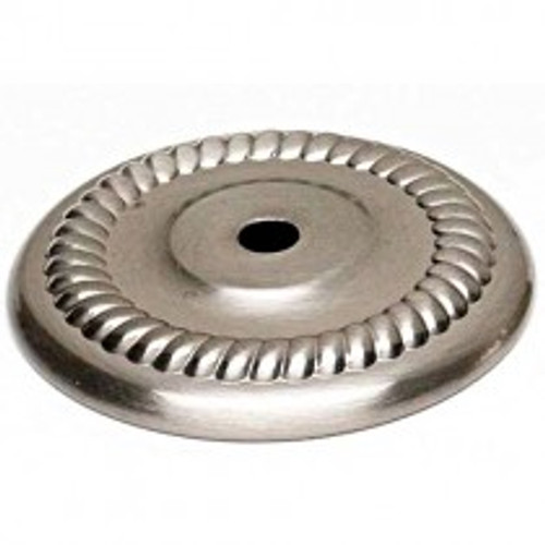 Alno, Rope, 1 1/2" Round Knob Backplate, Satin Nickel