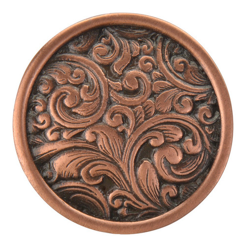 Notting Hill, Classic, Saddleworth, 1 3/8" Round Knob, Antique Copper