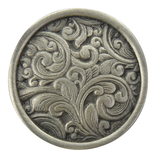 Notting Hill, Classic, Saddleworth, 1 3/8" Round Knob, Antique Pewter