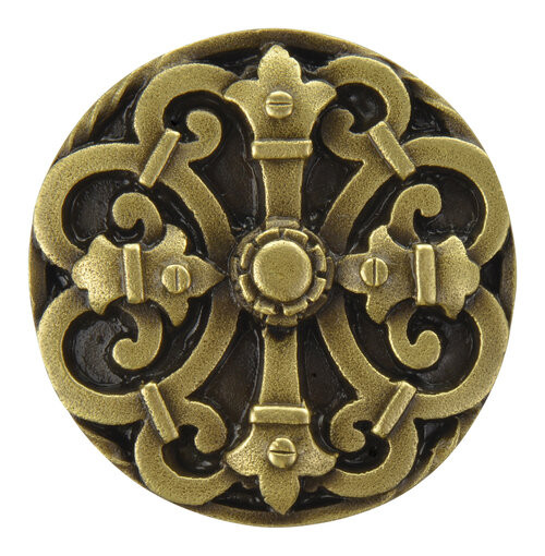 Notting Hill, Chateau, 1 5/8" Round Knob, Antique Brass