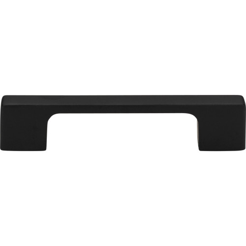 Atlas Homewares, Thin Square, 3 3/4" (96mm) Square Ended Pull, Matte Black