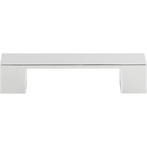 Atlas Homewares, Wide Square, 3 3/4" (96mm) Square Ended Pull, Polished Chrome