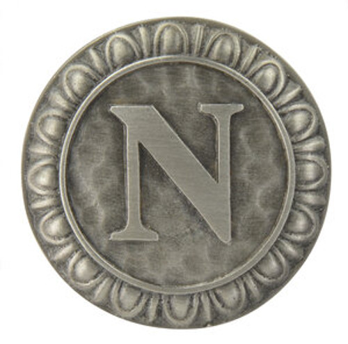 Notting Hill, Initials, Initial N, 1 3/8" Knob, Antique Pewter