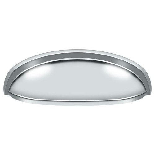 Deltana, 4 1/2" Total Length Cup Pull, Polished Chrome