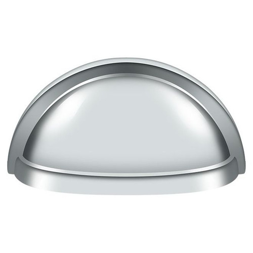 Deltana, 3" Cup Pull, Polished Chrome