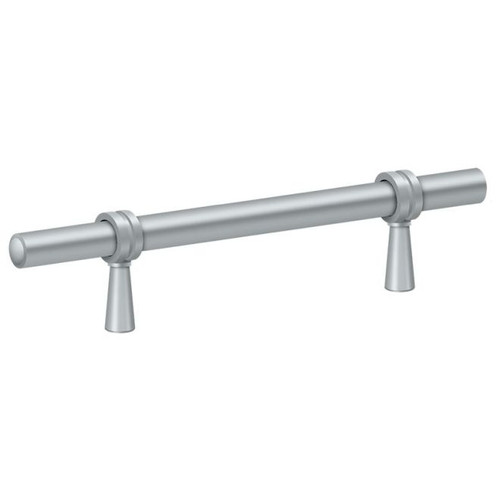 Deltana, 6 1/2" Total Length Adjustable Bar Pull, Brushed Chrome