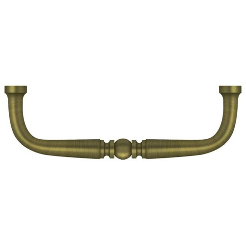 Deltana, 4" Center Design Wire Pull, Antique Brass