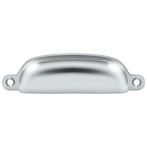 Deltana, 3 5/8" Exposed Screw Cup Pull, Polished Chrome