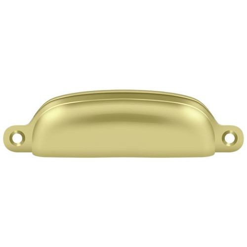 Deltana, 3 5/8" Exposed Screw Cup Pull, Polished Brass