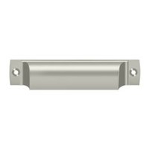 Deltana, 4" Rectangle Cup Pull, Brushed Nickel