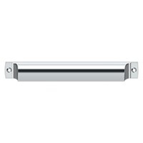 Deltana, 7 1/16" Rectangle Cup Pull, Polished Chrome