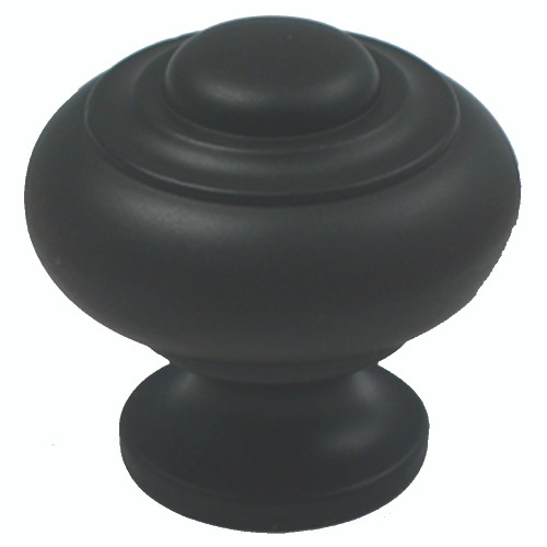 Rusticware, 1 1/8" Ring Top Round Knob, Black