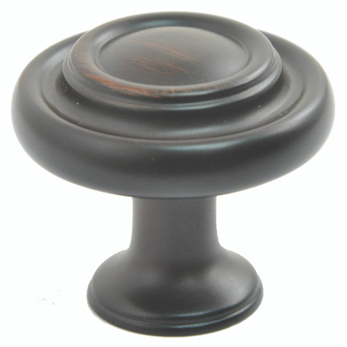 Rusticware, 1 7/16" Ringed Round Knob, Oil Rubbed Bronze