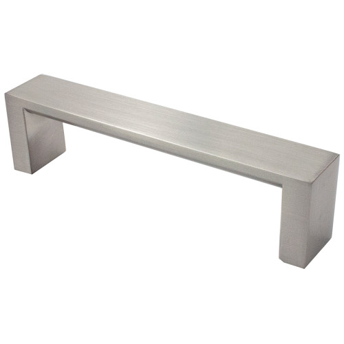 Rusticware, 4" Modern Flat Sided Square Ended Pull, Satin Nickel