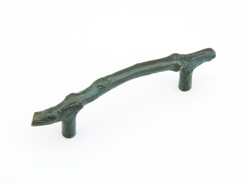 Schaub and Company, Mountain, 4" Twig Bar Pull, Verde Imperiale