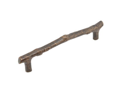 Schaub and Company, Mountain, 6" Twig Bar Pull, Antique Bronze