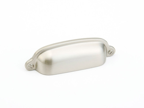 Schaub and Company, Country, 3" Cup Pull, Satin Nickel