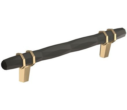 Amerock, London, 5 1/16" (128mm) Bar Pull, Black Bronze / Golden Champagne