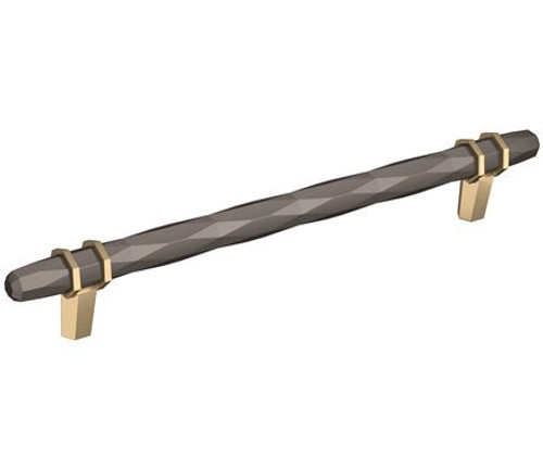 Amerock, London, 8" Bar Pull, Black Chrome / Golden Champagne