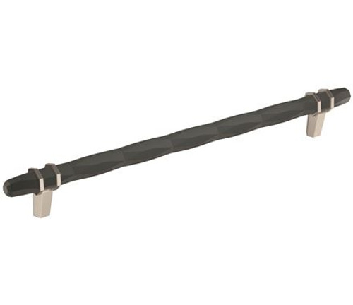 Amerock, London, 10 1/16" (256mm) Bar Pull, Black Bronze / Satin Nickel