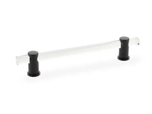 Schaub and Company, Lumiere, 6" Bar Pull, Clear Acrylic and Oil Rubbed Bronze