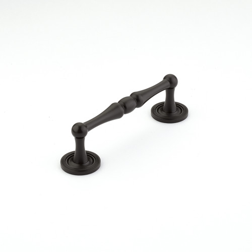 Schaub and Company, Atherton, 4" Knurled Footplate Straight Pull, Oil Rubbed Bronze