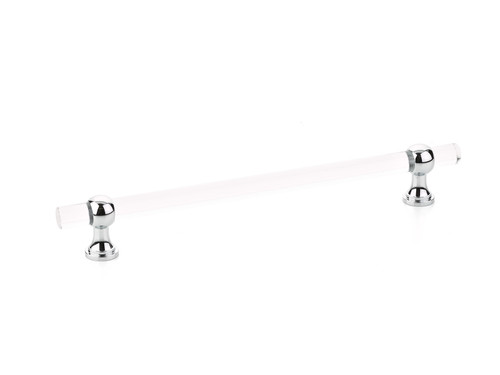 Schaub and Company, Lumiere Transitional, 8" Adjustable Bar Pull, Clear Acrylic and Polished Chrome