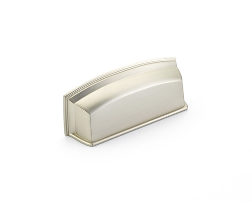 Schaub and Company, Menlo Park, 3 1/2" Cup Pull, Satin Nickel