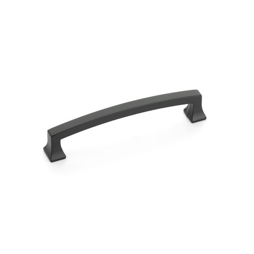 Schaub and Company, Menlo Park, 5" Curved Pull, Matte Black