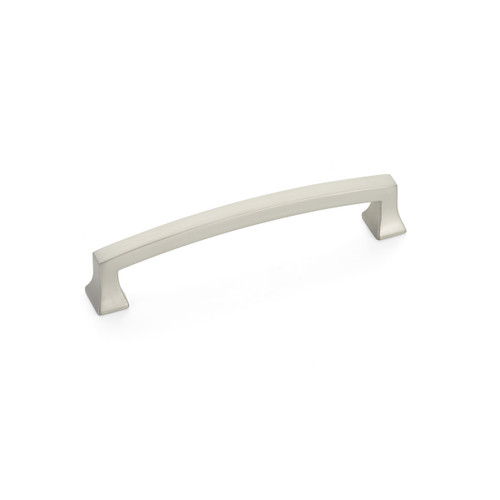 Schaub and Company, Menlo Park, 5" Curved Pull, Satin Nickel