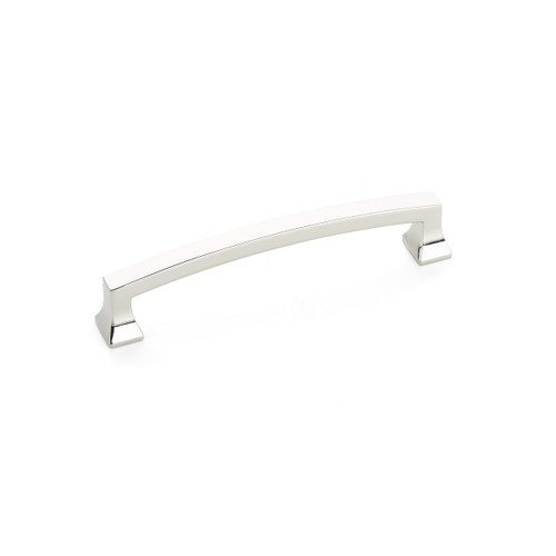 Schaub and Company, Menlo Park, 5" Curved Pull, Polished Nickel