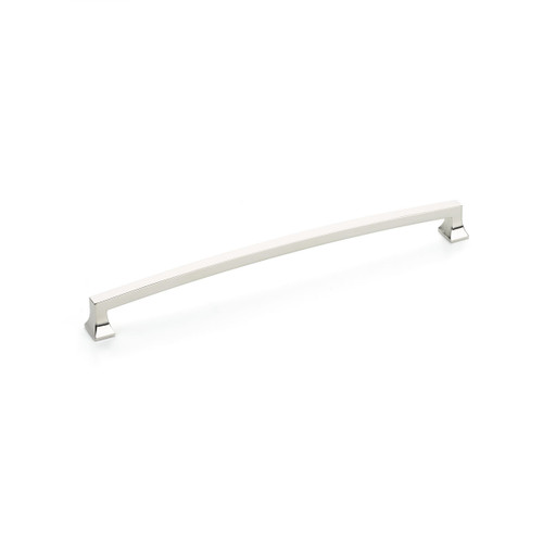 Schaub and Company, Menlo Park, 10" Curved Pull, Polished Nickel