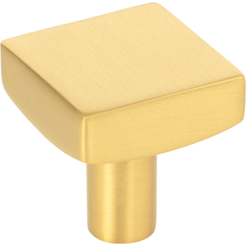 Jeffrey Alexander, Dominique, 1 1/8" Square Knob, Brushed Gold