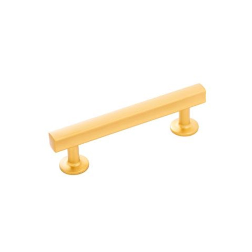 Belwith Hickory, Woodward, 3 3/4" (96mm) Bar Pull, Brushed Golden Brass
