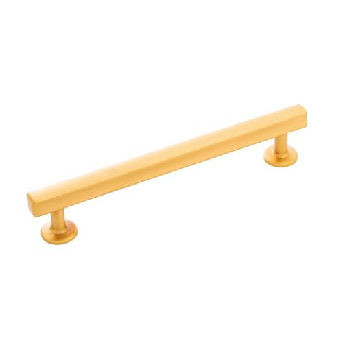 Belwith Hickory, Woodward, 6 5/16" (160mm) Bar Pull, Brushed Golden Brass