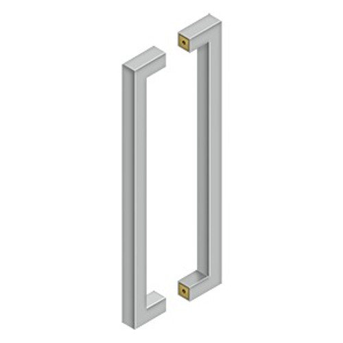 Deltana, 18" Contemporary Back-to-Back Pull, Brushed Stainless