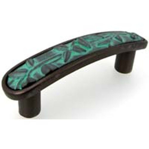 Anne at Home, Vine 3" Pull - Shown in finish #2.10- Bronze base with Verdigris insert.