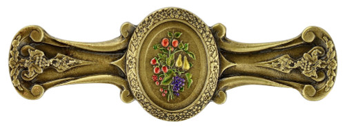 Notting Hill, Tuscan, Fruit Bouquet, 3" Straight Pull, Hand-Tinted Antique Brass