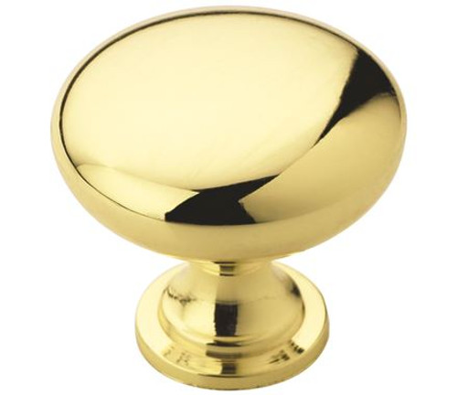 Amerock, Edona, 1 1/4" Round Knob, Polished Brass