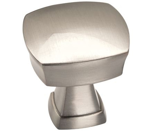 Amerock, Stature, 1 1/4" Square Knob, Satin Nickel