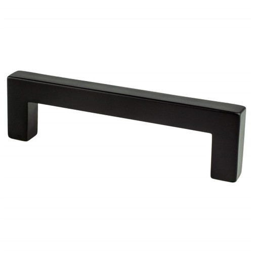 Berenson, Contemporary Advantage One, 3 3/4" (96mm) Straight Square Ended Pull, Matte Black