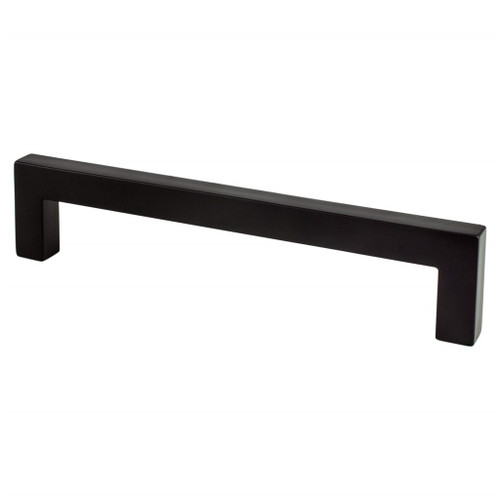 Berenson, Contemporary Advantage One, 5 1/16" (128mm) Straight Square Ended Pull, Matte Black