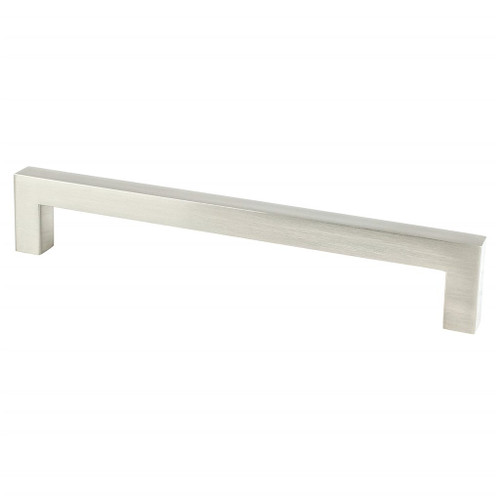 Berenson, Contemporary Advantage One, 6 5/16" (160mm) Straight Square Ended Pull, Brushed Nickel