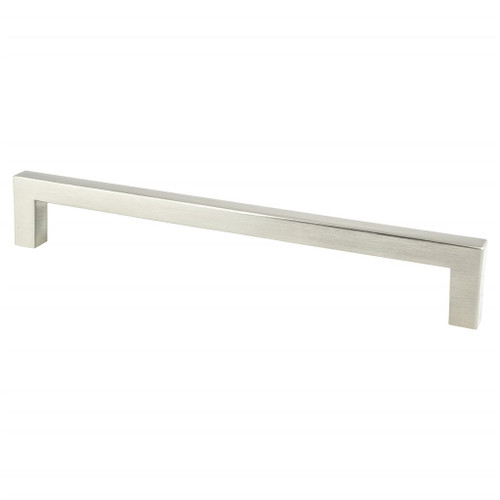 Berenson, Contemporary Advantage One, 7 9/16" (192mm) Straight Square Ended Pull, Brushed Nickel