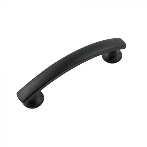 Belwith Hickory, American Diner, 3" Curved Pull, Matte Black