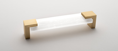 Sietto, Affinity, 6" Straight Pull, White with Satin Brass Base