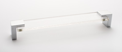Sietto, Affinity, 8" Straight Pull, Clear with Polished Chrome Base