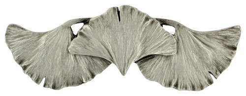 Notting Hill, Woodland, Ginkgo Leaf, 3" Pull, Antique Pewter