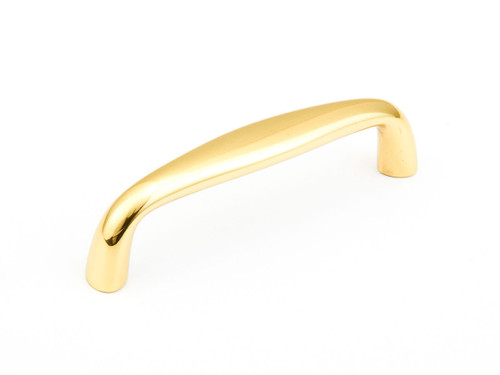 Schaub and Company, Traditional, 3" Curved Pull, Polished Brass